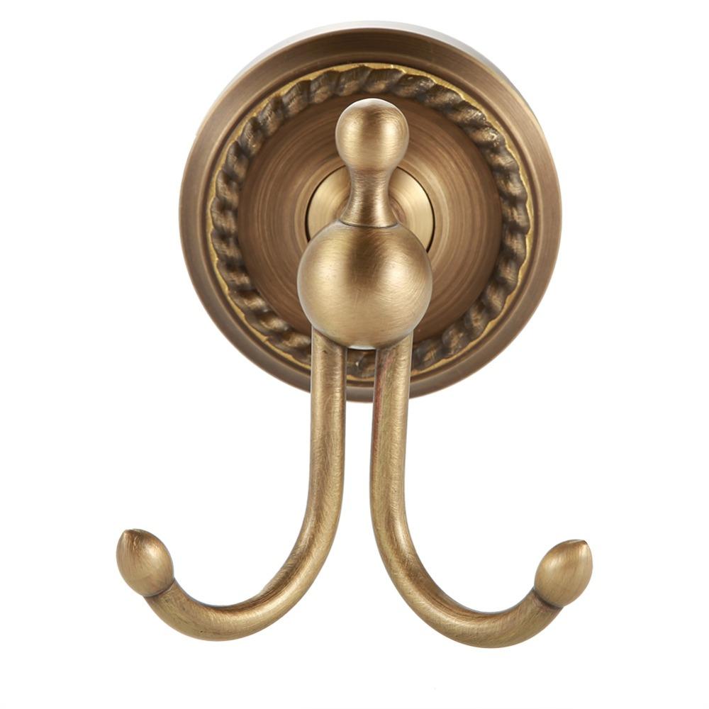 Wall Mounted Towel Hanger Hook Antique Gold Robe Hook Bathroom Entryway Closet Kitchen