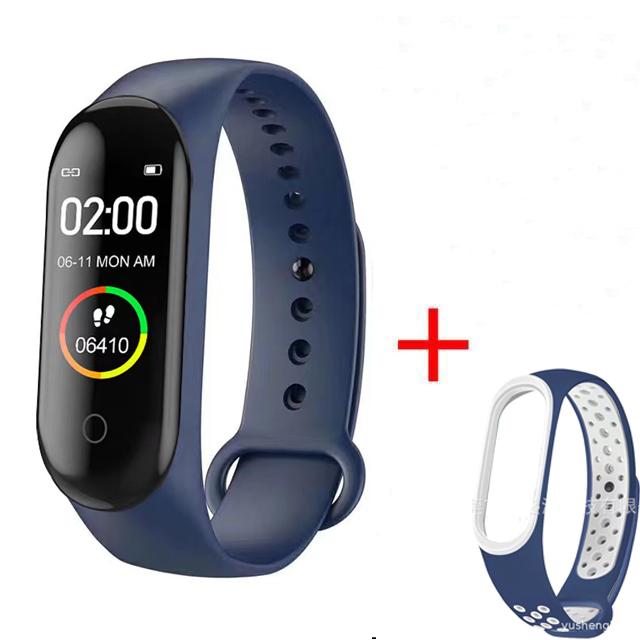Водонепроницаемый M4 Смарт-часы Браслет Монитор артериального давления и сердечного ритма Смарт-браслет Фитнес-трекер Браслет для Android IOS