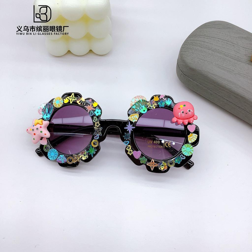 Fashion Children'S Sunglasses Boys And Girls Diy Cute Starfish Glasses Children'S Versatile Sunscreen Sunglasses