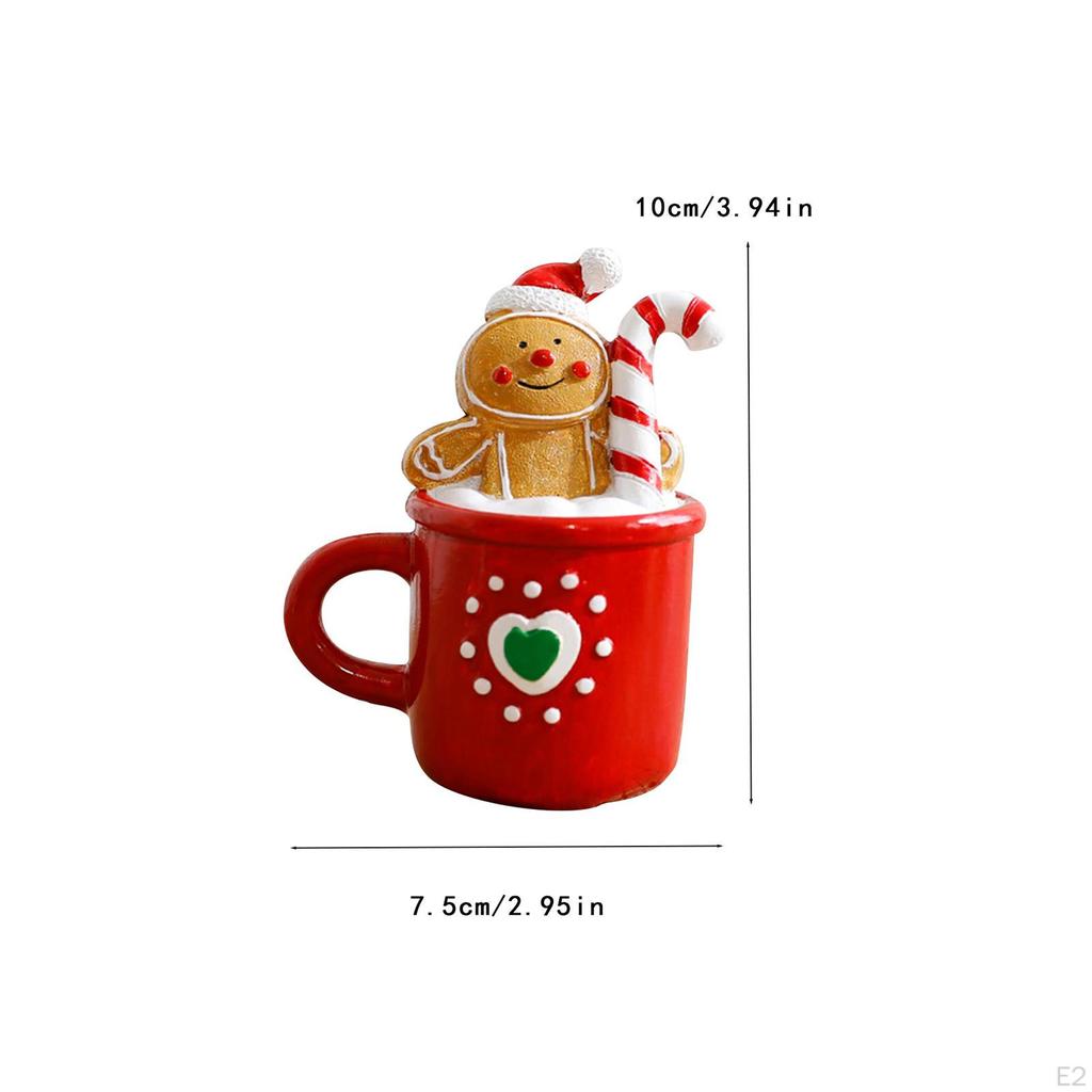 Рождественская статуэтка из смолы, маленькая милая рождественская статуэтка, витрина для гостиной, полка для поделок, подставка под телевизор