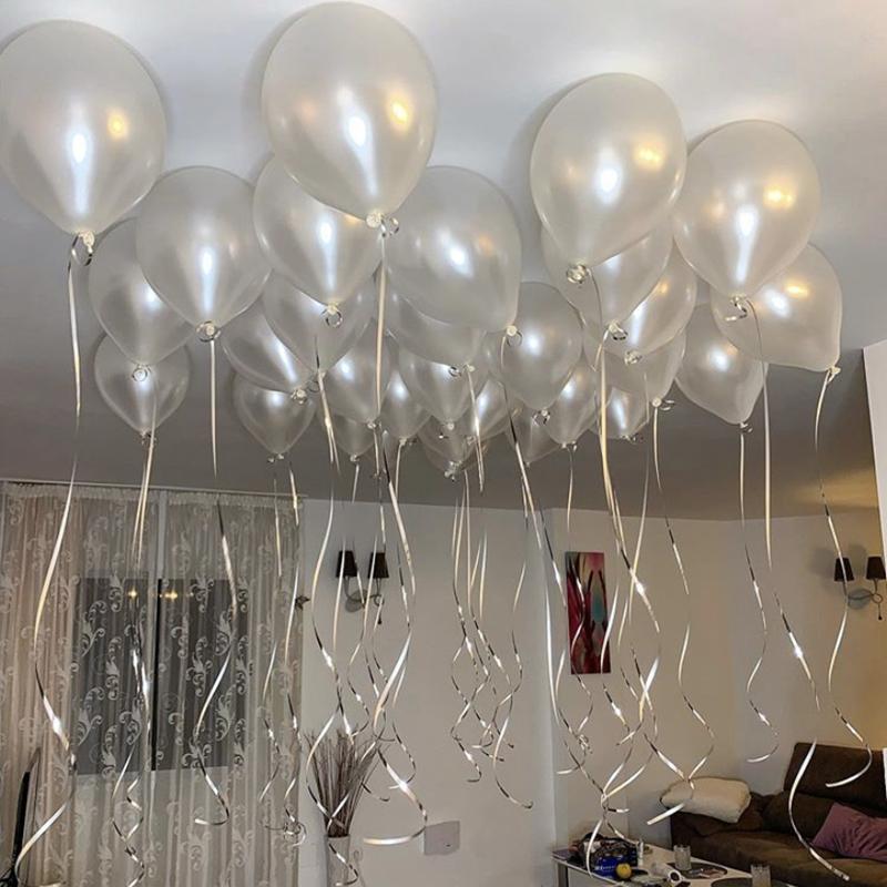 5/10/12inch Milky White Pearl Balloon Wedding Decoration Hawaiian Pearlescent White Balloons Garland Decor Birthday Party Toy