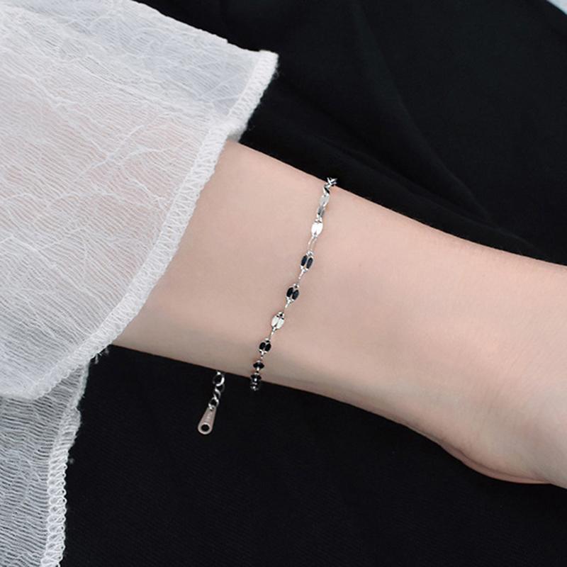 Простая невыцветающая цепочка на запястье, цепочка для ног для женщин, регулируемый браслет из титановой стали, браслет, женские подвески, ювелирные изделия, подарок