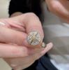 Изысканное Роскошное Кольцо Звезда с Шестью Концами, Полностью Усыпанное Бриллиантами, Регулируемое Открытие, Новинка, Шармы, Бусины, Блестящее Кольцо, Банкетные Украшения, Подарки