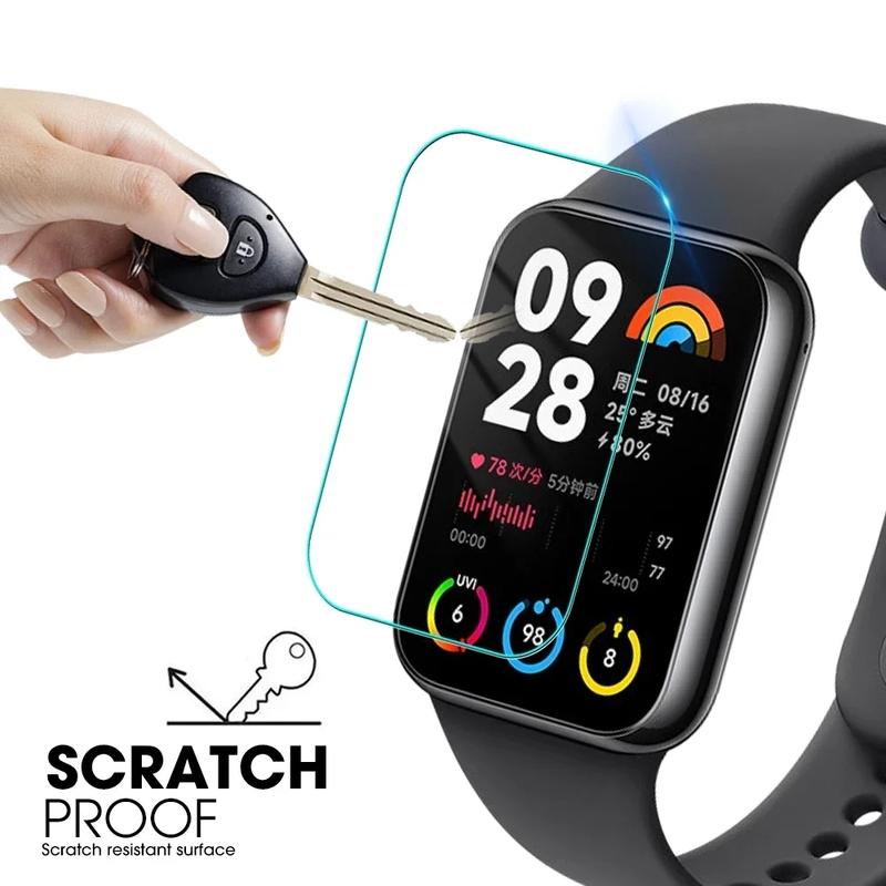 Закаленное защитное стекло для экрана Xiaomi Miband 8 Pro Полное покрытие Ультрапрозрачная защитная пленка для смарт-часов Mi Band 8 Pro