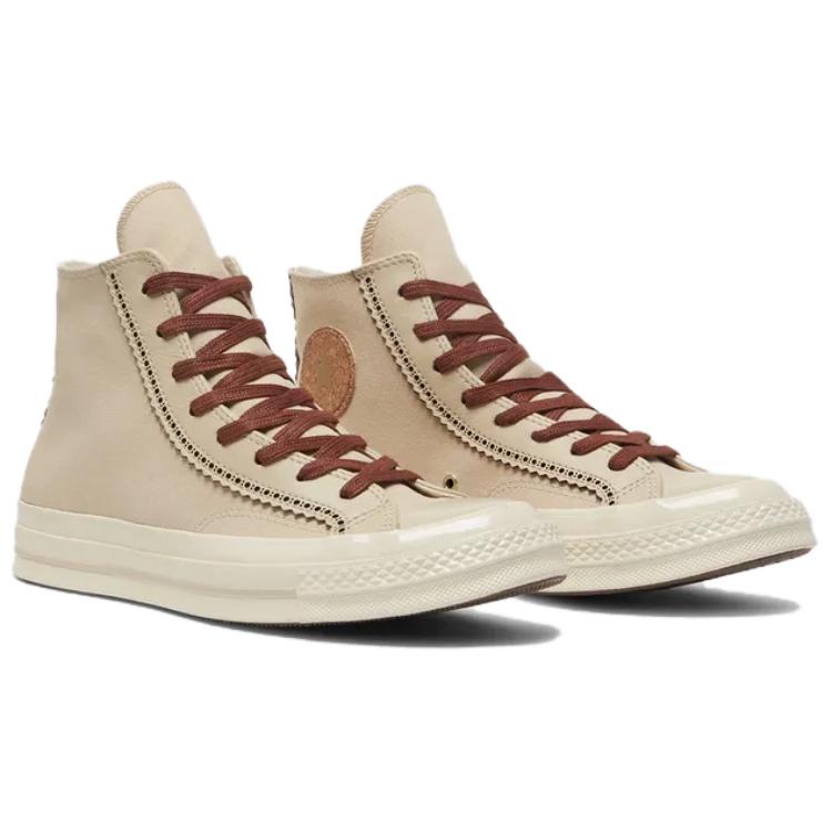 Converse 1970-е Удобные Нескользящие Высокие Кеды для Скейтборда Унисекс Коричневые A12461C