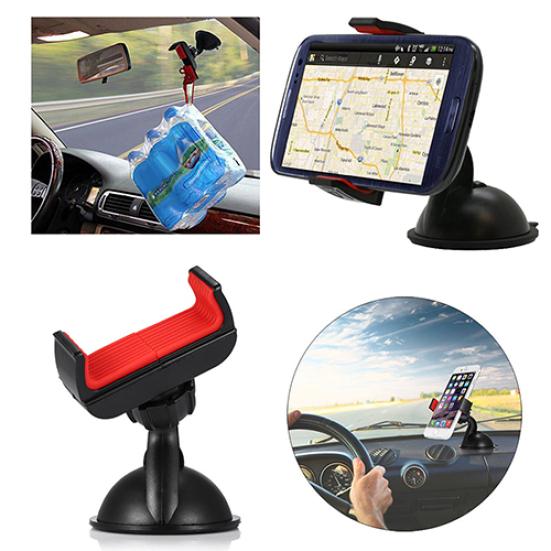 360 Degree Rotated Car Holder Windshield Mount Bracket Stand for Cell Phone GPS