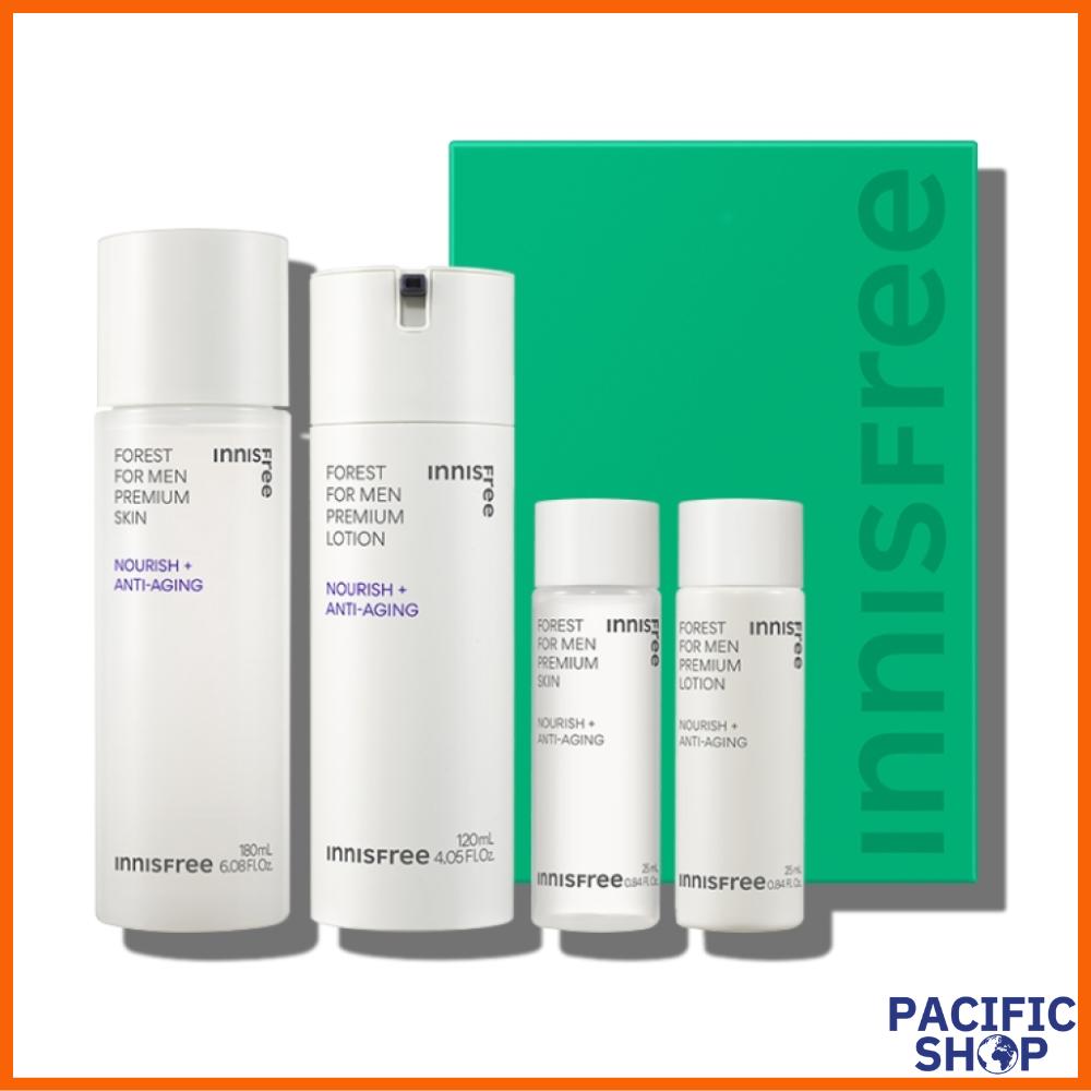 Innisfree Набор средств по уходу за кожей премиум-класса Forest for Men (Skin 180 мл, Lotion 120 мл, Мини-размер Skin & Lotion 25 мл каждый)