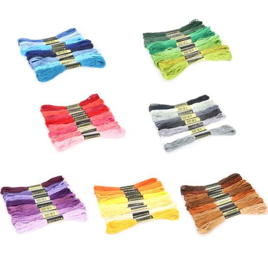 8Pcs 7.5m Thread Cross Stitch Embroidery Cotton DIY Craft Sewing Skeins for Cross Stitch