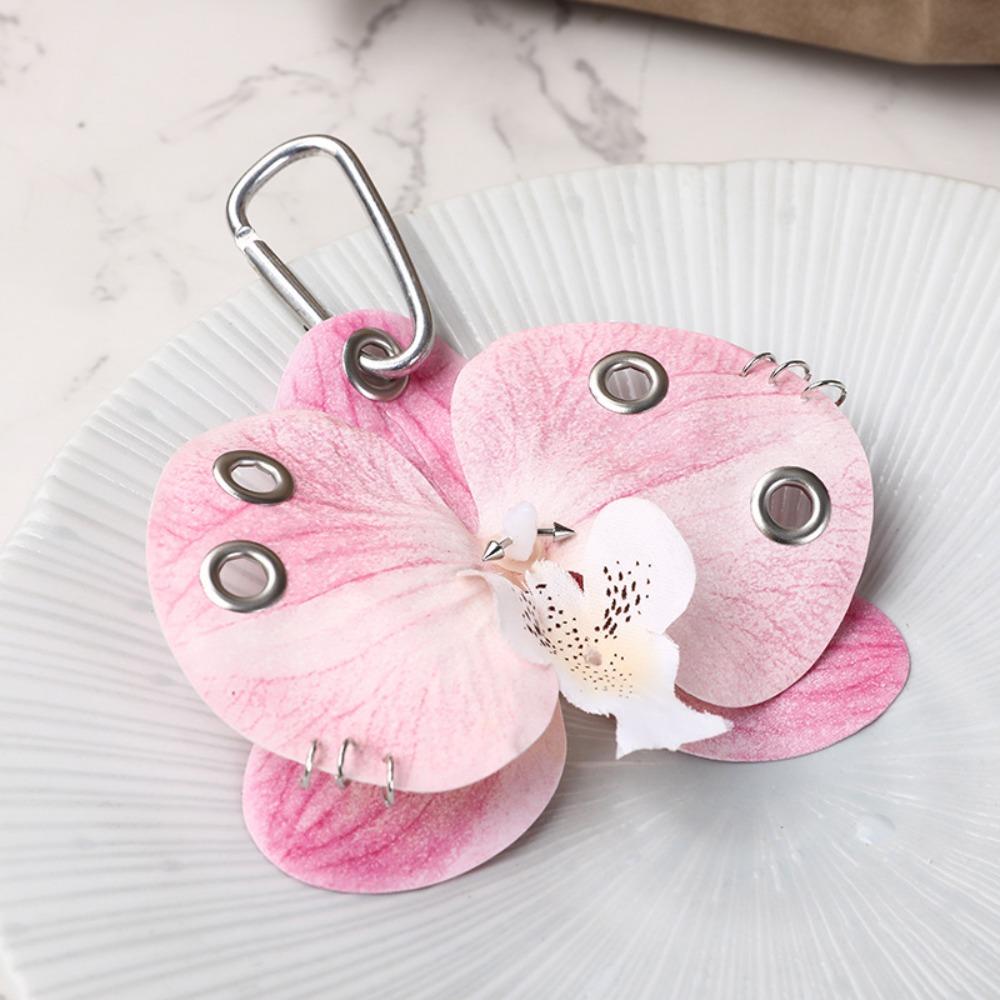 Backpack Decoration Orchid Lily Keychain Colorful Backpack Hangings Decor