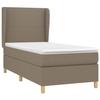 3128345 vidaXL Divan Bed with Mattress Taupe 100x200 Cm Fabric