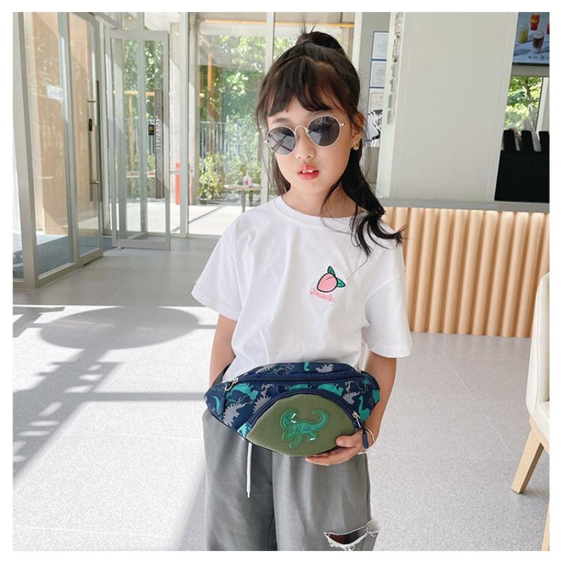 Модная маленькая детская сумка с милым мультяшным динозавром, поясная сумка в стиле вестерн, сумка через плечо