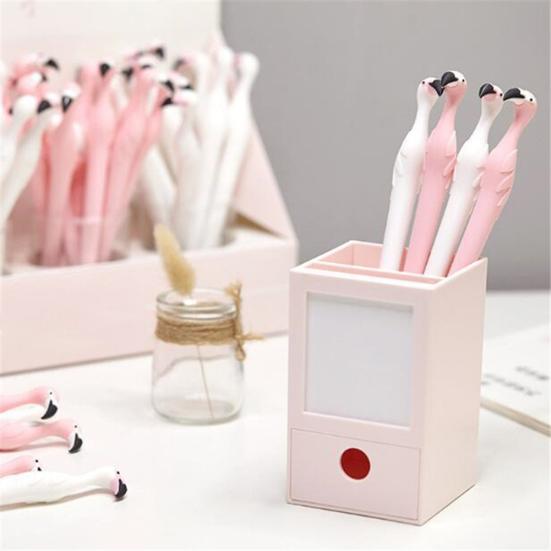 2 шт. Силиконовая гелевая ручка 0,5 мм Фламинго Студенческие канцелярские товары Школьные принадлежности Черные чернила