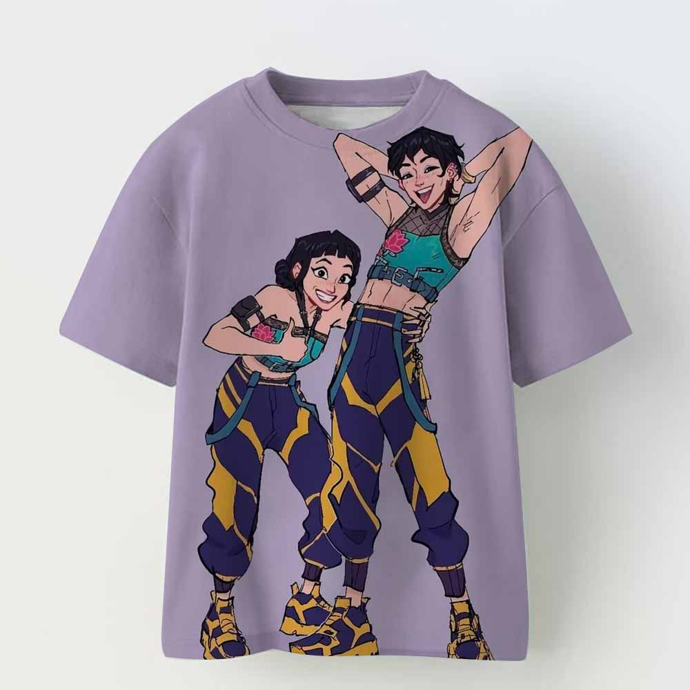 K-Pop Охотники на демонов Тигрицы Мальчики Футболка K-Pop Охотники на демонов Детская одежда Футболки Милые мультяшные принты Футболки Топы