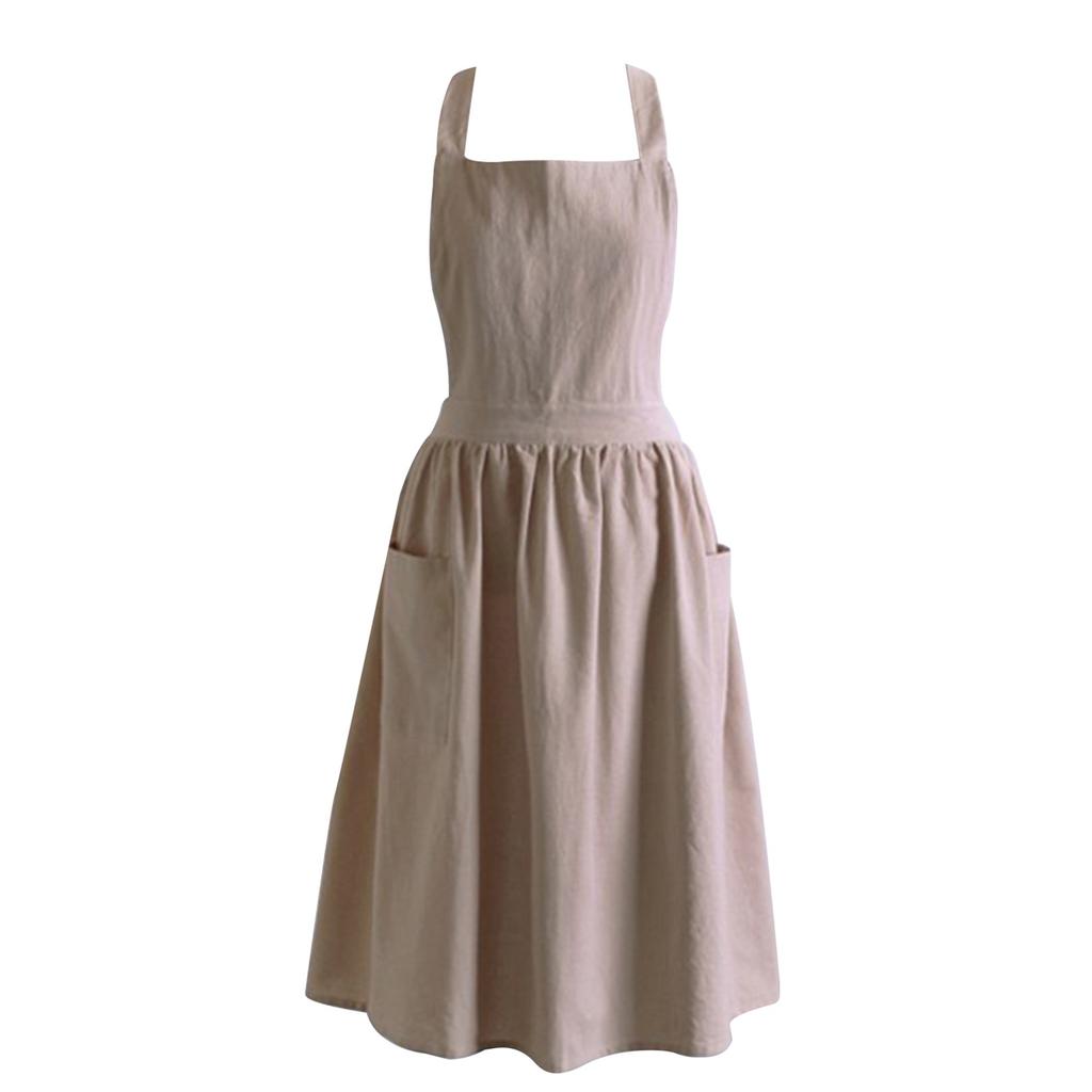 Мягкий хлопковый кухонный фартук с крестообразной спинкой для приготовления пищи, общественного питания, коммерческого ресторана, размер может быть настроен