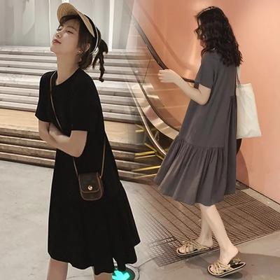 Модная летняя одежда для беременных, топ большого размера, юбка, новый дизайн, сочетание, тонкая футболка, платье, тренд