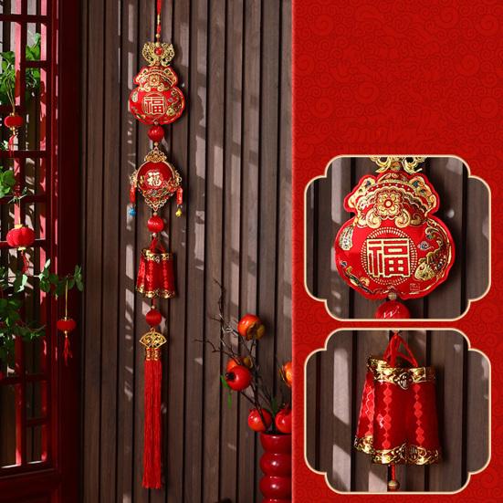 Chinese New Year Decoration Spring Festival Red Lucky Hanging Tassel Pendant 2025 Year of The Snake Ornament for Home Car Window Decor