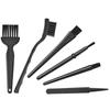 6-in-1 Black Anti-Static Keyboard Cleaning Brush Kit with Tweezers