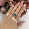 Silver Ring with Emerald Nano 0.35ct (2096450)