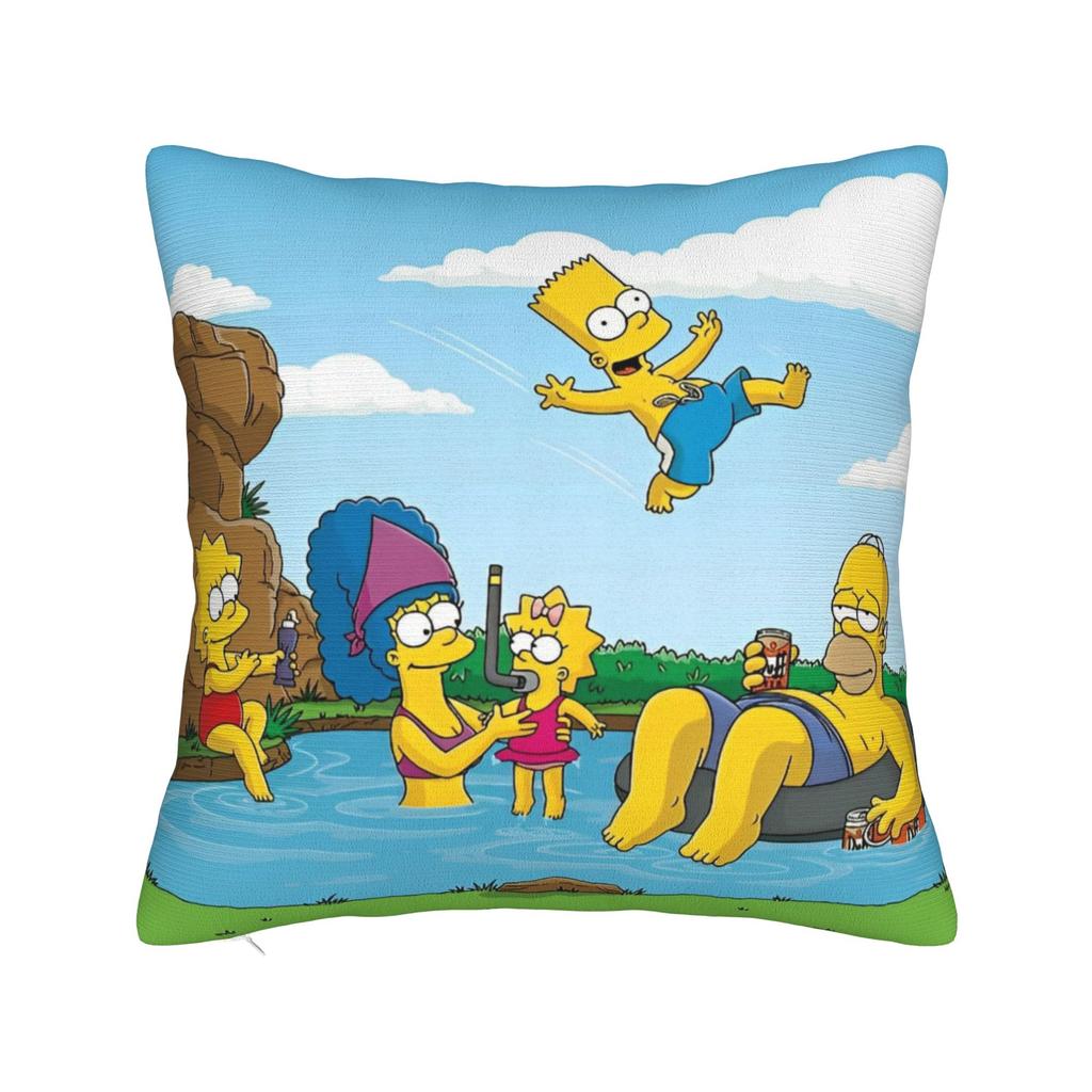 Декоративные наволочки S-Симпсоны Семья Аниме Аксессуары Автомобильная Подушка-плед Чехол Квадратный Стиль Разные Размеры