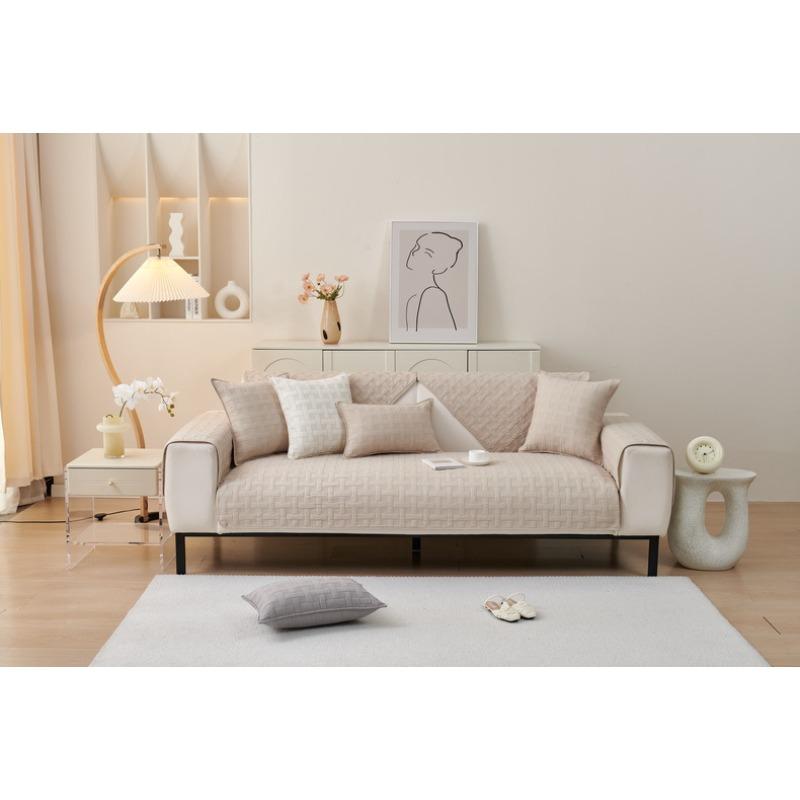 Подушка для дивана из чистого хлопка на все четыре сезона, противоскользящая хлопковая ткань, простая подушка, универсальный чехол-накидка, современная новинка лето