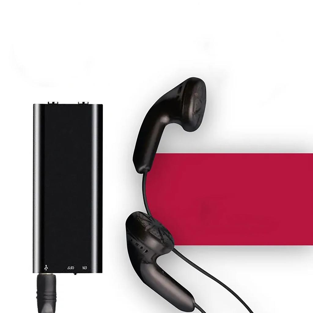 Classic Rechargeable Recording Pen Audio Recording Device, Up To 50 Hours Of Recording, With Headphones And Sound Sensors