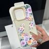 Модный цветочный узор TPU мягкий ударопрочный чехол для iPhone 16 Pro Max 15 14 Pro 13 12 11 кожаная текстура матовый тонкий чехол для телефона