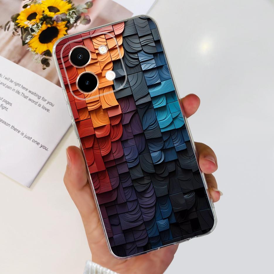 Для Vivo Y28 4G Чехол V2352 Милый Кот Панда Расписная Крышка Мягкий Силиконовый Чехол для Телефона Для Vivo Y28 Y 28 VivoY28 4G Funda 6.68'' Coque