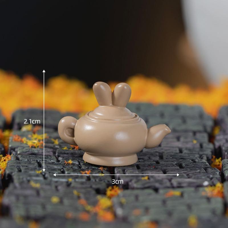 Mid-Autumn Festival Jade Rabbit Mooncakes Cute Animal Figurines Decorative Accessories, Resin Handicrafts and Small Ornaments