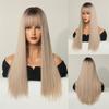 Long Wigs for Women Synthetic Hair Straight Wig with Bangs Cosplay Wigs Drag Party Costume Wig