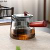 Grey Glass Teapot High Temperature Resistant Kettle Side Handle Single Pot Tea Infuser Flower Tea Pot Teas Brewing Utensils