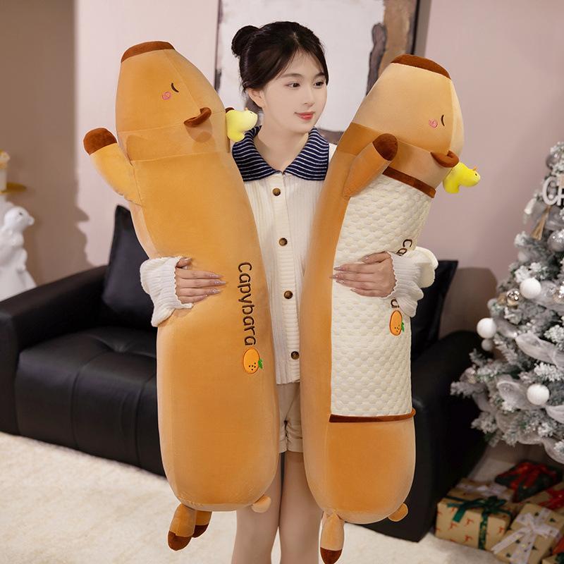 Cartoon Soft Capybara Throw Pillow Plush Toy Doll Kapibara Doll Girl Soothing Doll