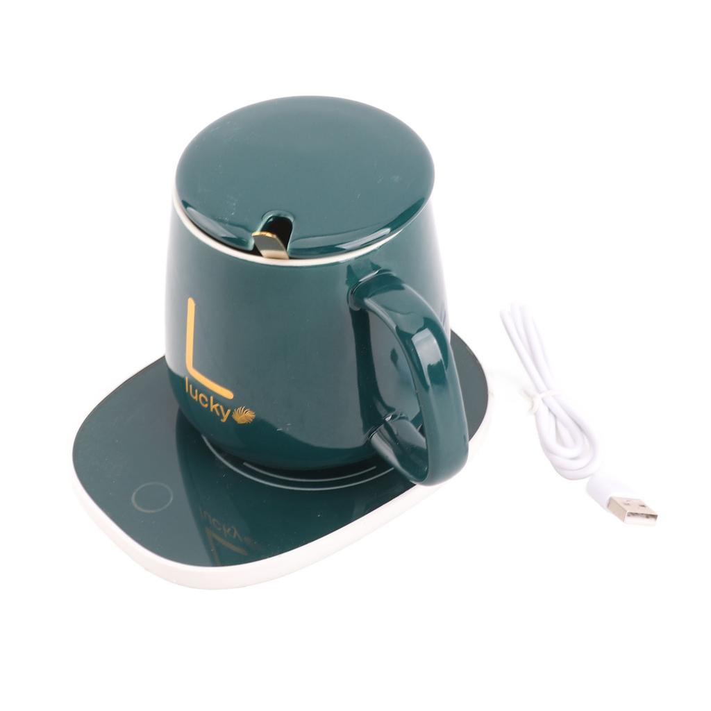 Набор кофейной чашки и подставки с подогревом с постоянной температурой 380 мл керамическая кофейная кружка 55 градусов постоянная