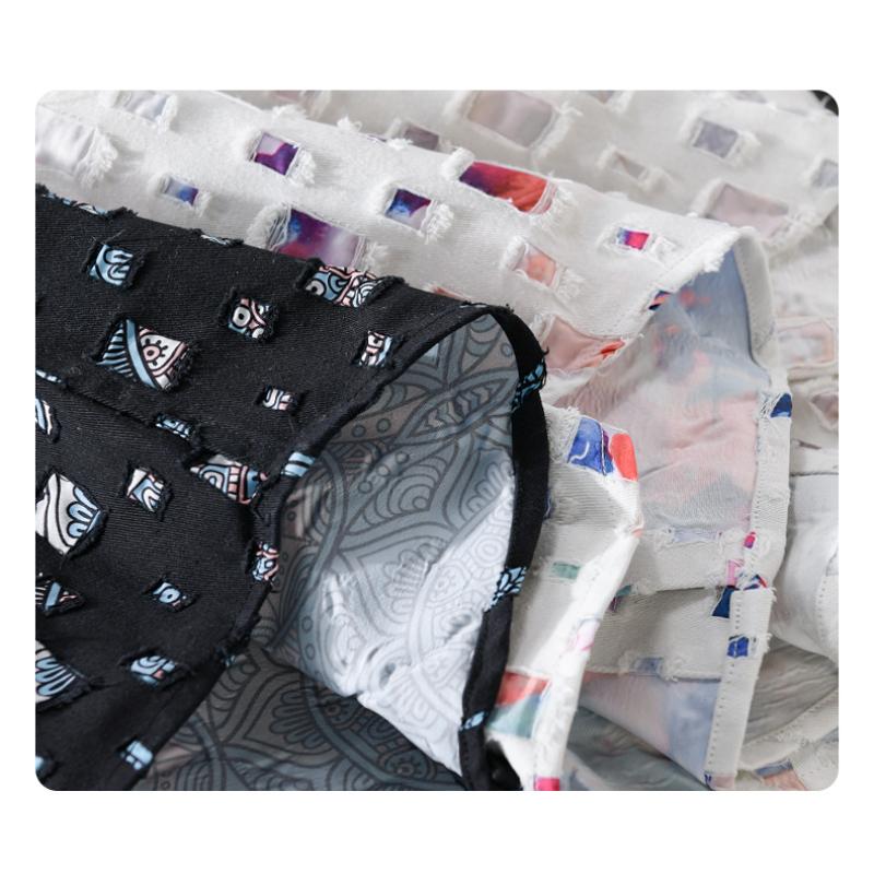 Молодежная популярная рубашка с длинным рукавом в клетку с цветными дырками для мальчиков, уличная свободная мужская рубашка, рубашки из чистого хлопка на весну/осень, повседневная верхняя рубашка