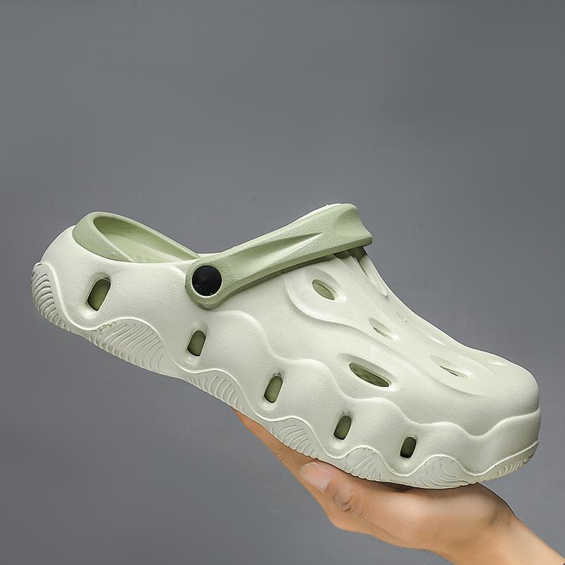 Модные мужские сандалии Повседневные спортивные толстая подошва нескользящие уличные пляжные шлепанцы Домашняя обувь для ванной комнаты мягкая подошва легкие летние
