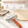 Mirror Polish Dough Docker Wooden Handle Pizza Dough Roller Practical Baking Tool  Bread Baking