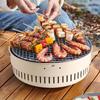 1Set Round Barbecue Stove Portable Charcoal Fire Stove Multifunctional Versatile Charcoal Oven for Outdoor Camping Picnic Travel