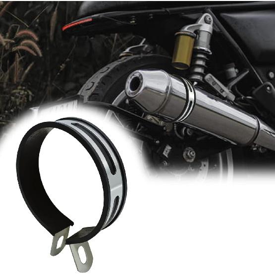 Universal Motorcycle Exhaust Clip Clamp Muffler Pipe Hanger Bracket | Half Round, Suitable for Most Motorcycles
