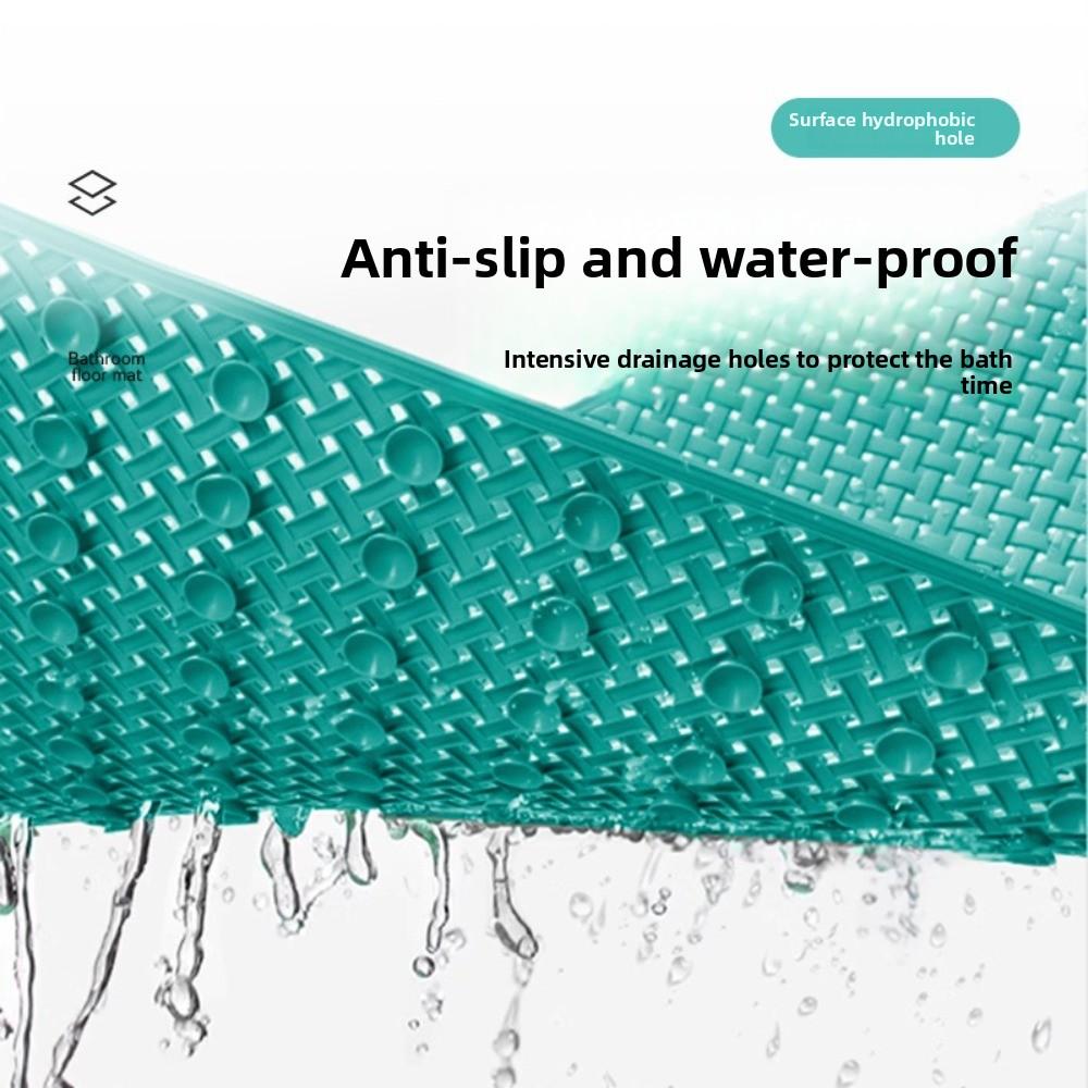 Textured Surface Non-Slip Bath Mat Machine Washable Shower Mat Easy Clean Bathtub Mat Spa