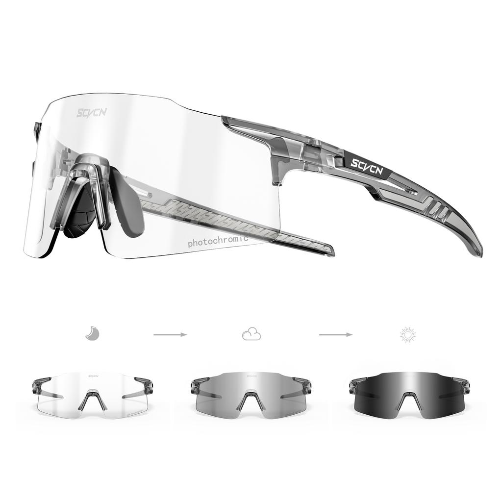 SCVCN Новые Фотохромные Велосипедные Очки Outdoor Дорожные MTB Велосипедные Очки Спортивные Для Бега Туризма Мужские Женские UV400 Очки