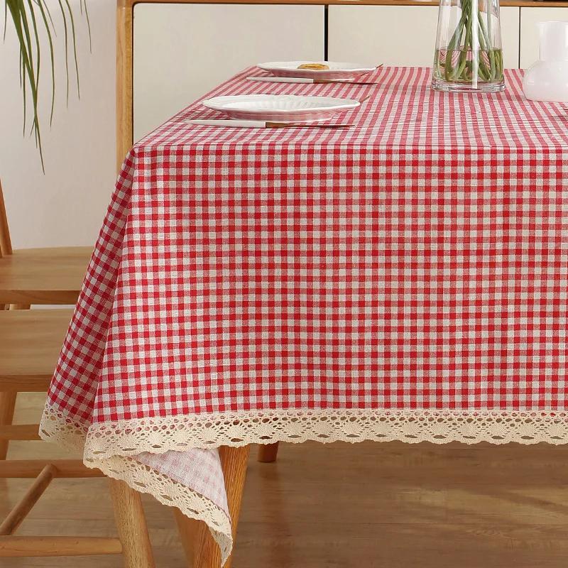 Ins Цветочные скатерти Ретро Хлопок Льняной журнальный столик Обеденный Чехол Скатерть Коврик для пикника Фото Фон Ткань Декор комнаты