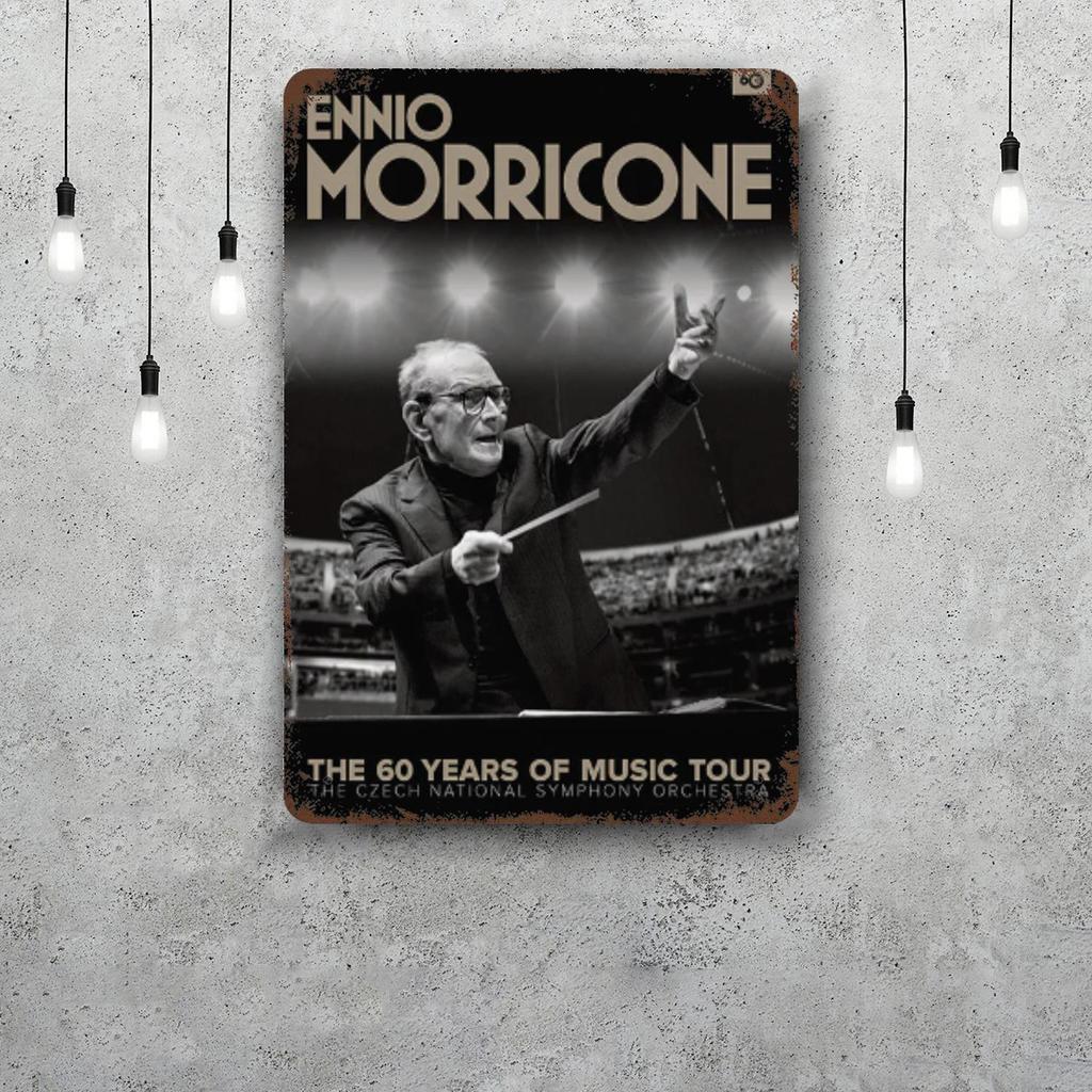 ennio morricone Classic Poster Rusty Metal Plaque Retro Decorative Plate Bar Man Cave Garage Club Metal Sign Wall Decoration