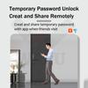 Smart Lock with 120 degrees  Wide Angle Camera and Smart Doorbell Aluminum Alloy Keyless Entry Lock Handle Biometric for 35-60mm   Home