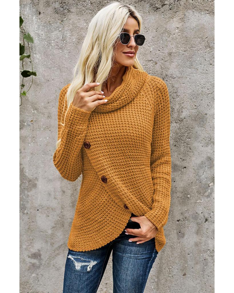 Azura Exchange Водолазка с запахом и пуговицами