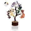 Seven Chakra Crystal Tree 300 Beads Money Tree Gift Item for Good Luck 25.4-30.48 Cm Golden Wire Wrapped 7 Chakra Stone Tree