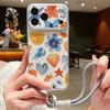 Модный Чехол-Шнурок в Океанском Стиле из Кожи Кита Для iPhone 18 Pro Max Гибридный ТПУ+ПУ Противоскользящий Мягкий Чехол Для iPhone 17 16 15 14 13 Pro Max
