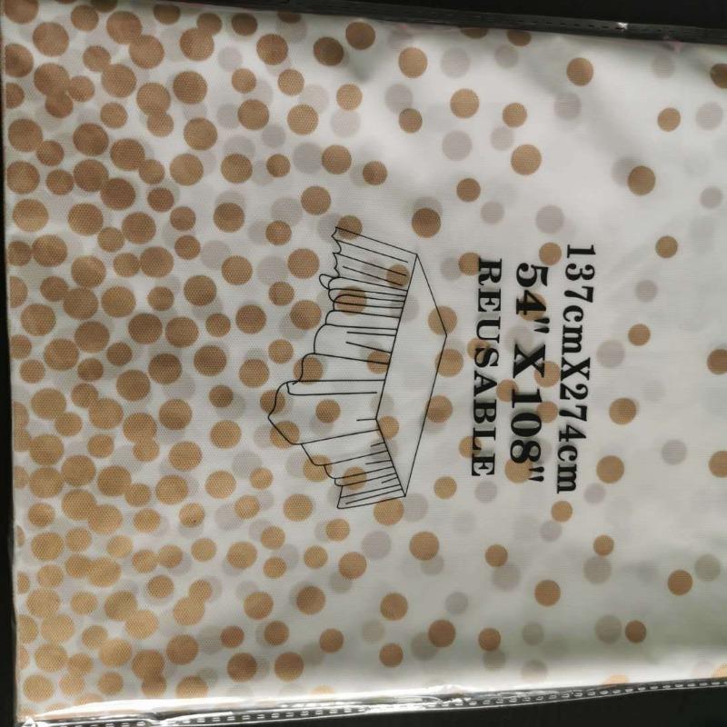 Polka Dot Party Tablecloth PEVA Waterproof and Oil-proof Disposable Party Tablecloth Party Tablecloth