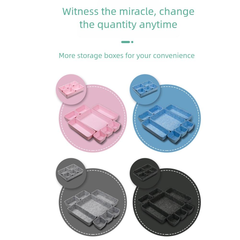 Chic Storage Solution Cosmetics Organizer Felt Storage Box