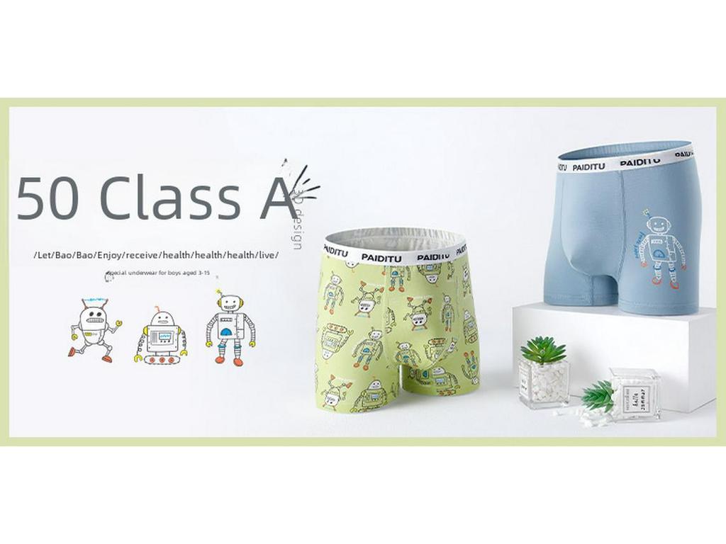 Детские антибактериальные трусы-боксеры с мультяшным рисунком, трусы из чистого хлопка для девочек - доступны в размерах S, M, L