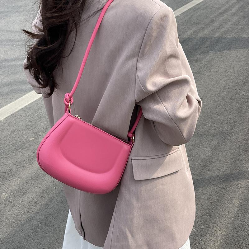 Monochromatic Vintage Bags for Women Versatile Shoulder Bags for Ladies Daily Commuting Minimalism Armpit Bags Elegant and Casual New