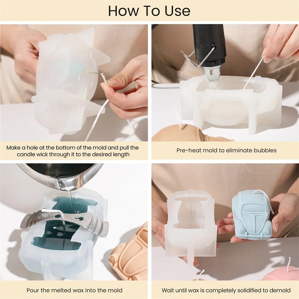 Retro Cars Candle Making Silicone Mold Handmade Candle Making Supplies Casting Mould  Home